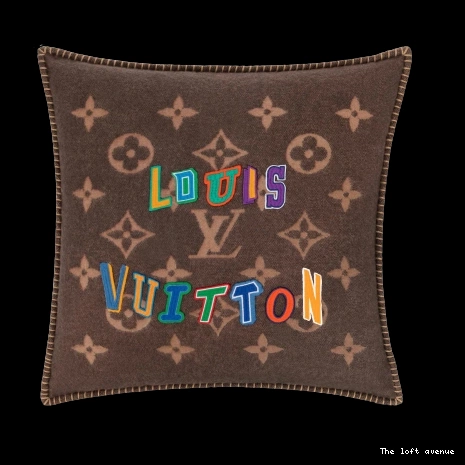 PILLOW THROW CUSTOM LV LETTERS WOOL 0812